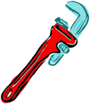 Roughly drawn pipe wrench